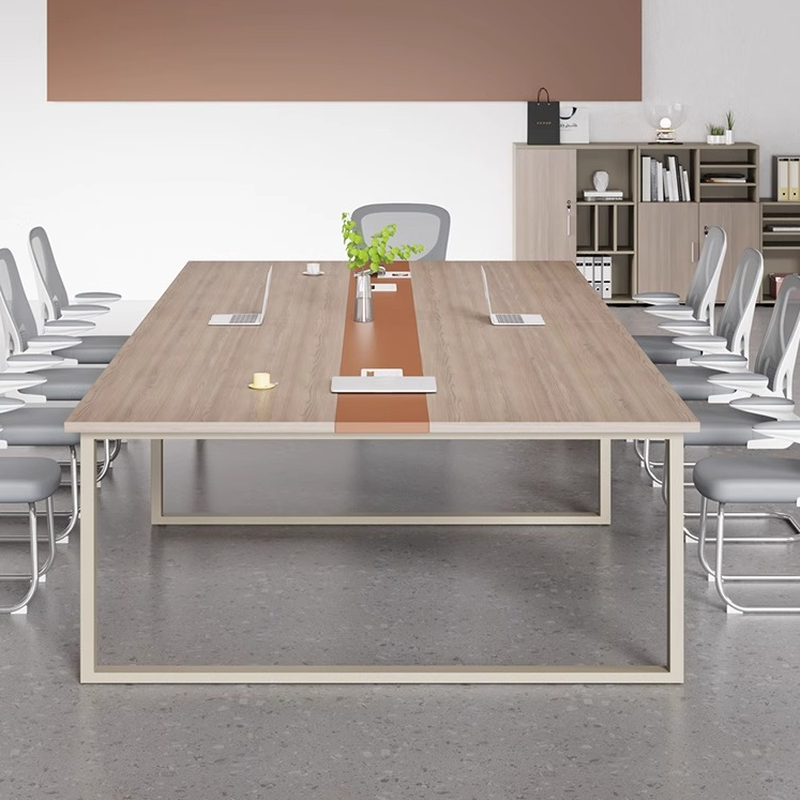 Cocoa Modern Simple Style Rectangle Conference Table for Seats 12+ with Engineered Wood Tabletop