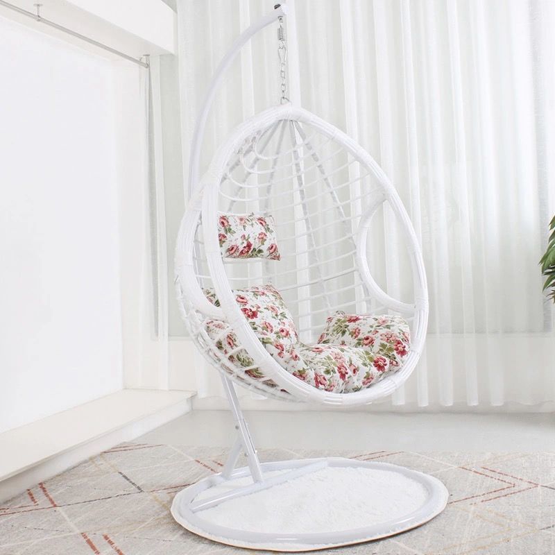 Aluminum Porch Swing with Stand, Upholstered Cushions, Chain and Stand Included