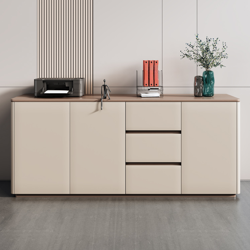 Ivory Stain Resistant Storage Cabinet with 1-Wide/2-Wide/3-Wide Compartments