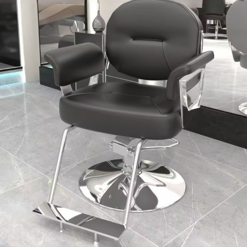 Ergonomic Elliptical Solid Colour Styling Chair with Stainless Alloy Frame and Adjustable Footrest