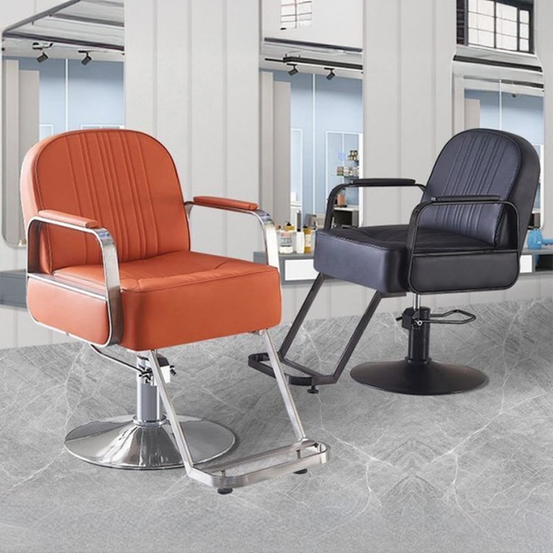 Ergonomic L-Shape Striped Styling Chair with Stainless Alloy/Steel Frame, Footrest, and Adjustable Features