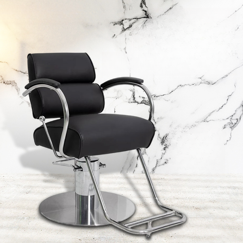 Ergonomic L-Shape Solid Colour Styling Chair with Stainless Alloy Frame, Footrest, and Adjustable Features