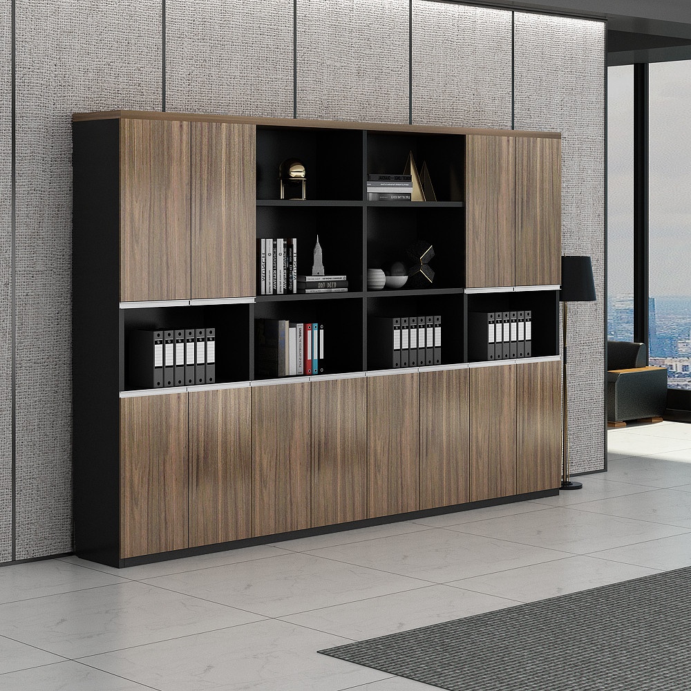 Minimalist Manufactured Wood Office Storage Unit with Shelves, Locker Cabinets, Doors, Office Storage Closet, and 3-Wide/5-Wide or more/4-Wide Compartments