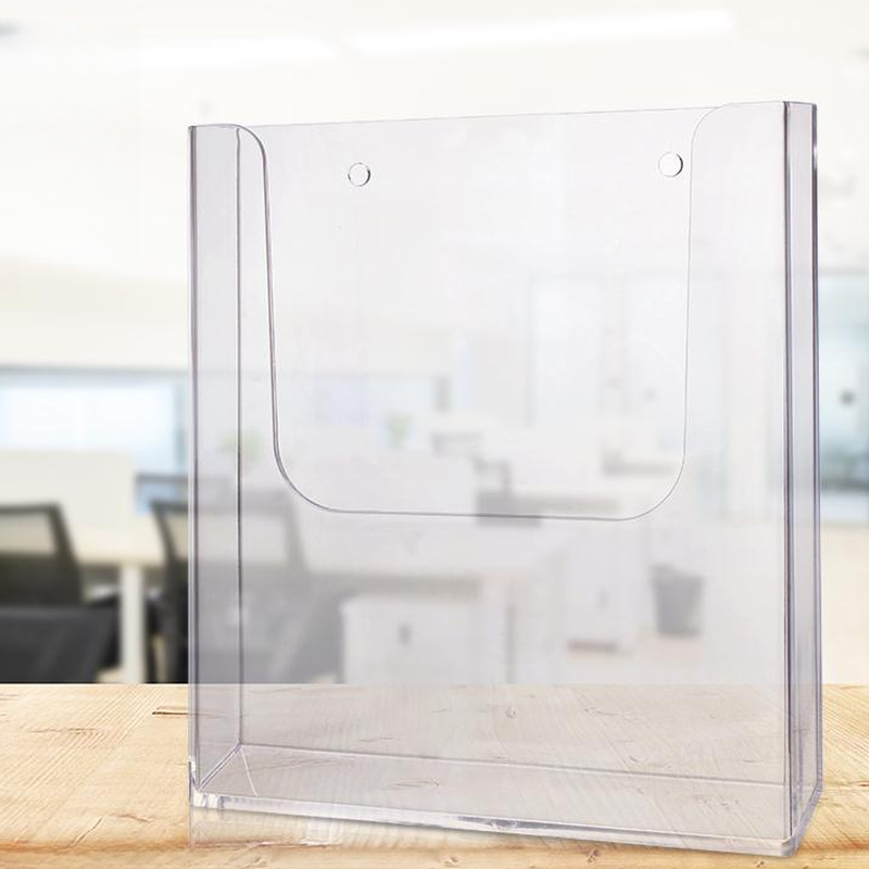 Transparent Art Deco Magazine Holder with Plastic & Acrylic Material, Length Up To 7 in/11 To 15 in/7 To 11 in, Height 4 To 6.9 in/7 To 9.9 in, Includes Shelves, Wall-mounted