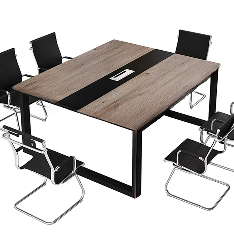 Light Gray Modern Simple Style Conference Table, Stain Resistant, Rectangle/Square Top for Seats 12+/10/6, Engineered Wood