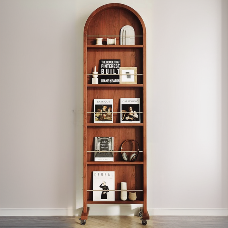 Art Deco Rubberwood Magazine Holder, 15 in & Above Length, 10 in & Above Height, with Shelves, Independent