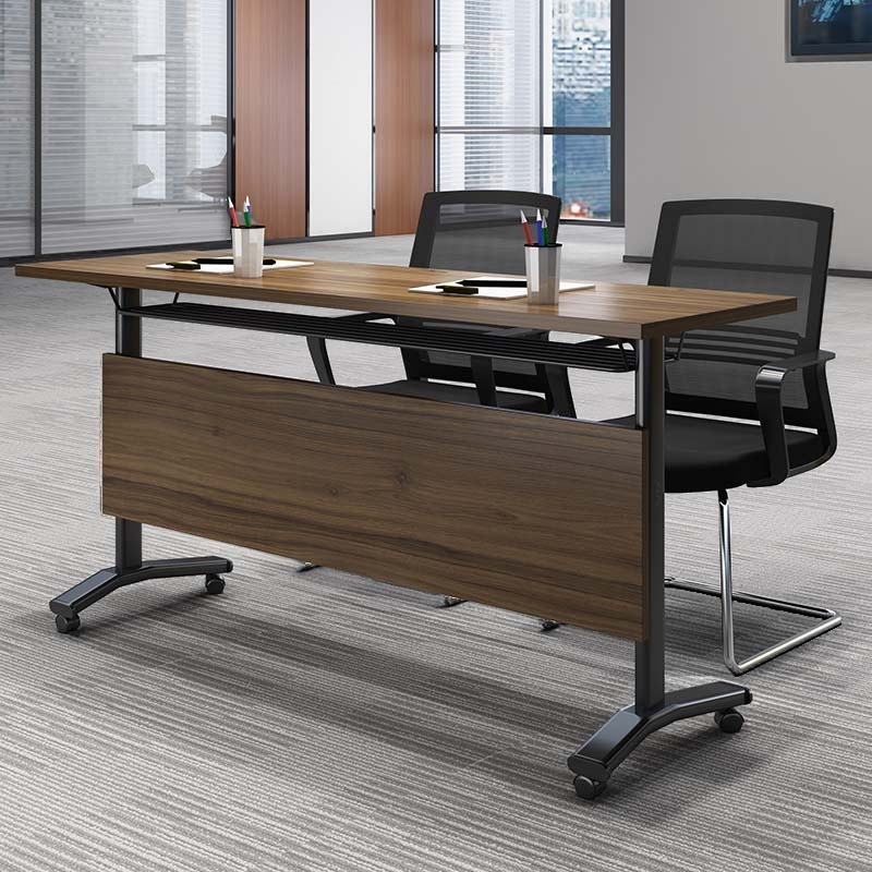 Coffee Modern Simple Style Conference Table, Rectangle Shape for 4/6-person Seating with Engineered Wood Tabletop