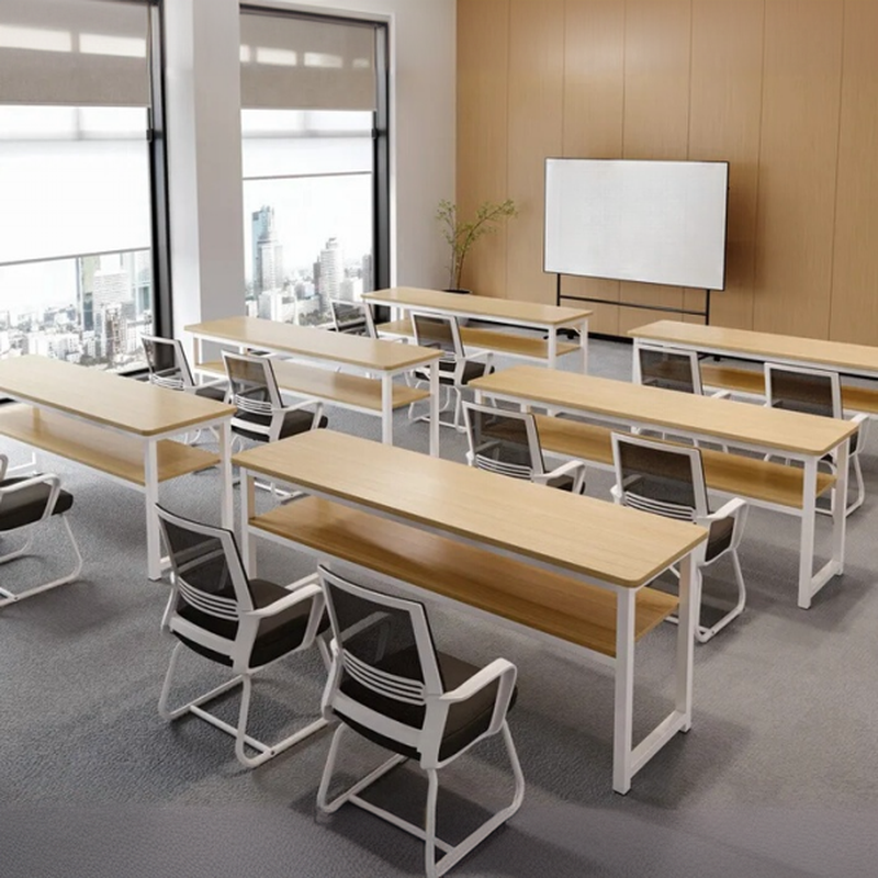 Modern Simple Style Conference Table, Warp-proof, Rectangle Shape, Seats 4/6, Engineered Wood Top