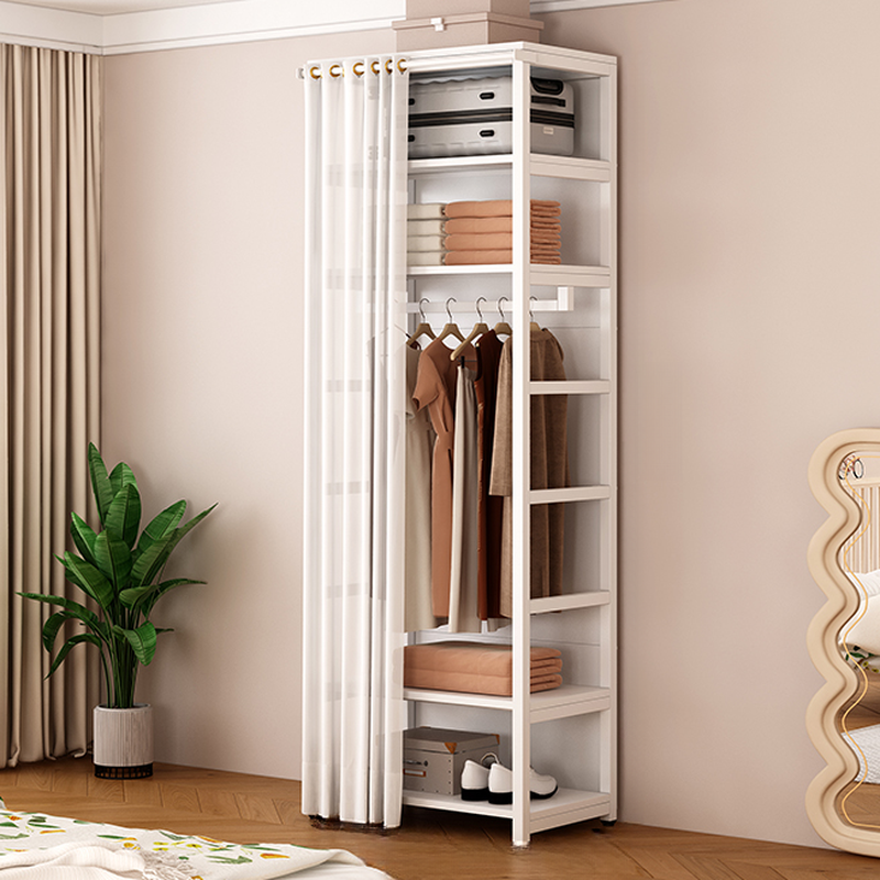 Chalk Casual Coat Tree with Back Plate, Repository, and Steel Frame