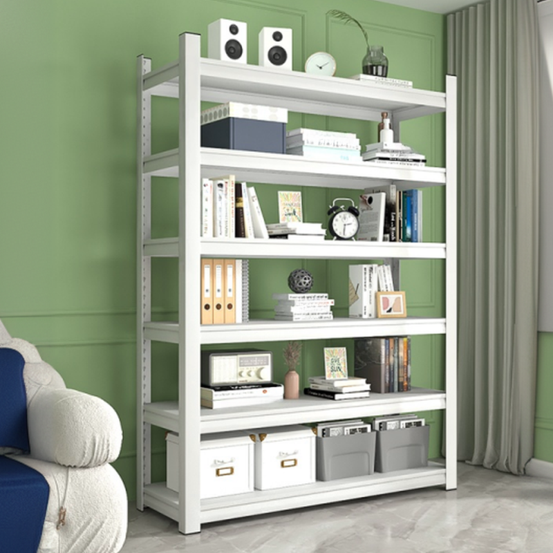 White Casual Steel Warehouse Shelving Rack, Unattached