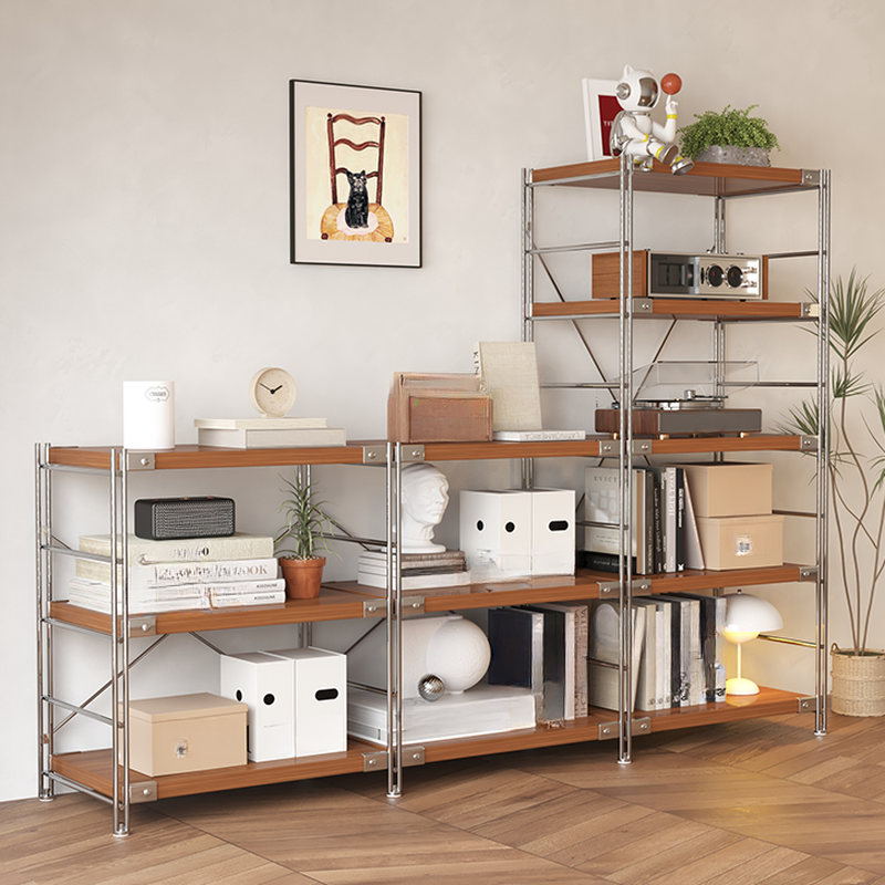 Casual Steel Storage Shelf Rack with Storage Shelves, Unattached Installation