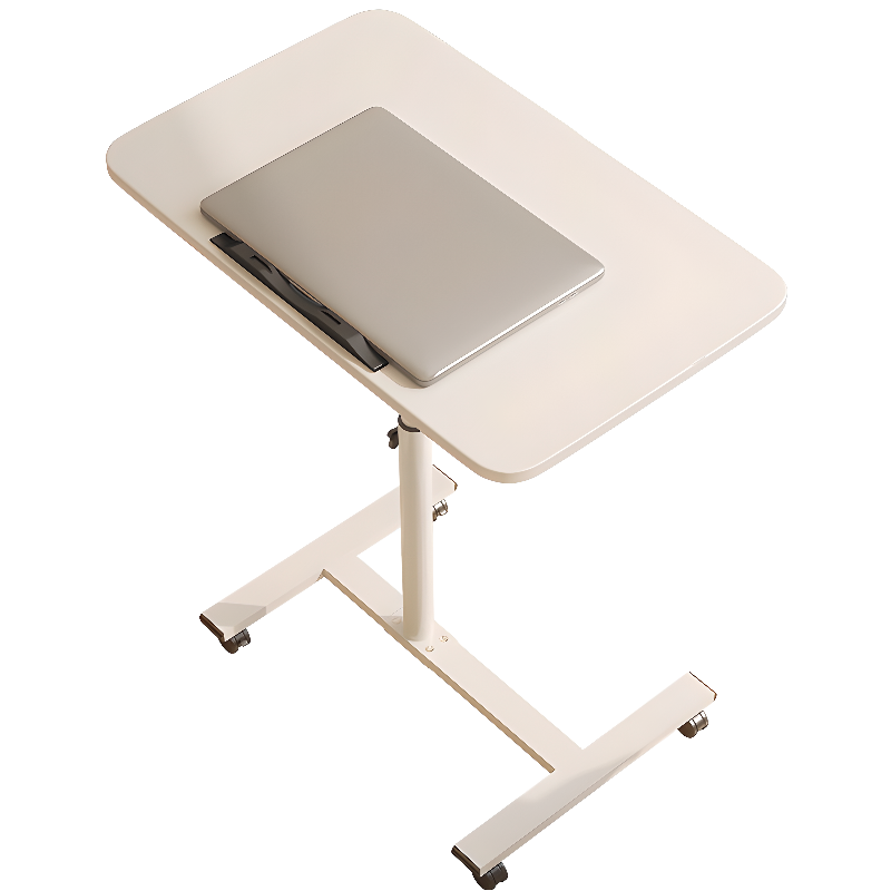 Modern Simple Style Engineered Wood Computer Cart, Height Adjustable with Caster Wheels and Ergonomic Tilt