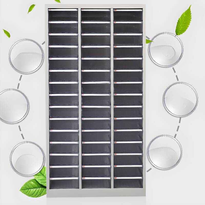 Chalk Art Deco Steel Filing Cabinet Console with Tough Durability, Drawers, Clear View Doors, and 3-Wide/2-Wide Compartments