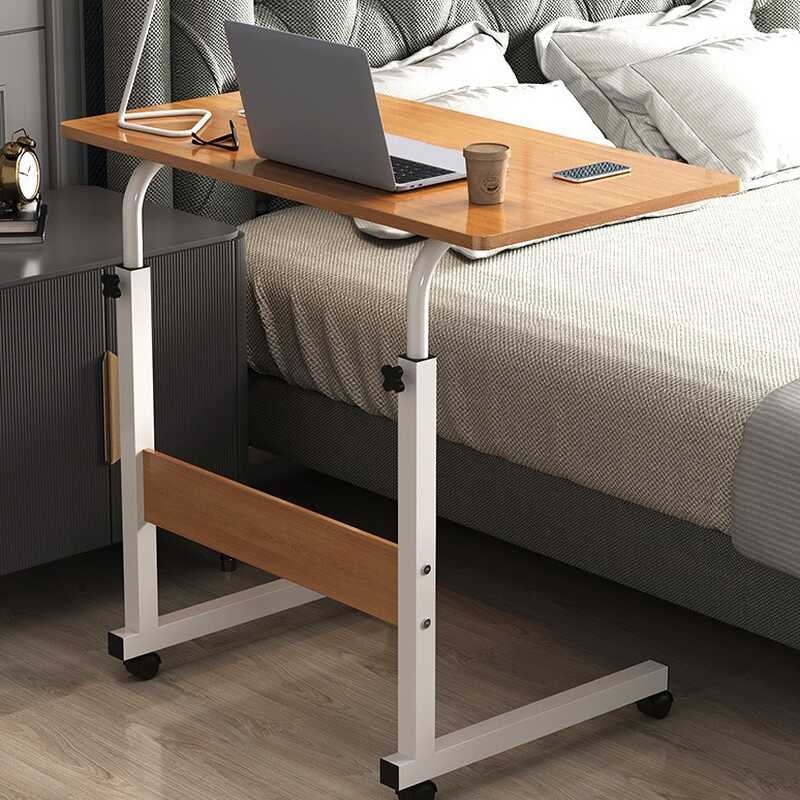 Modern Simple Style Engineered Wood Computer Cart with Height Adjustable Caster Wheels