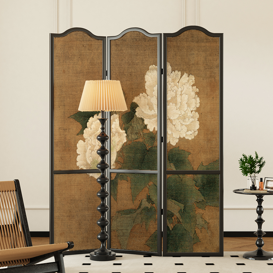 Multi-Colour Modern Opaque Pop Up Pine Wood Room Separator Wall with Double Sided Print