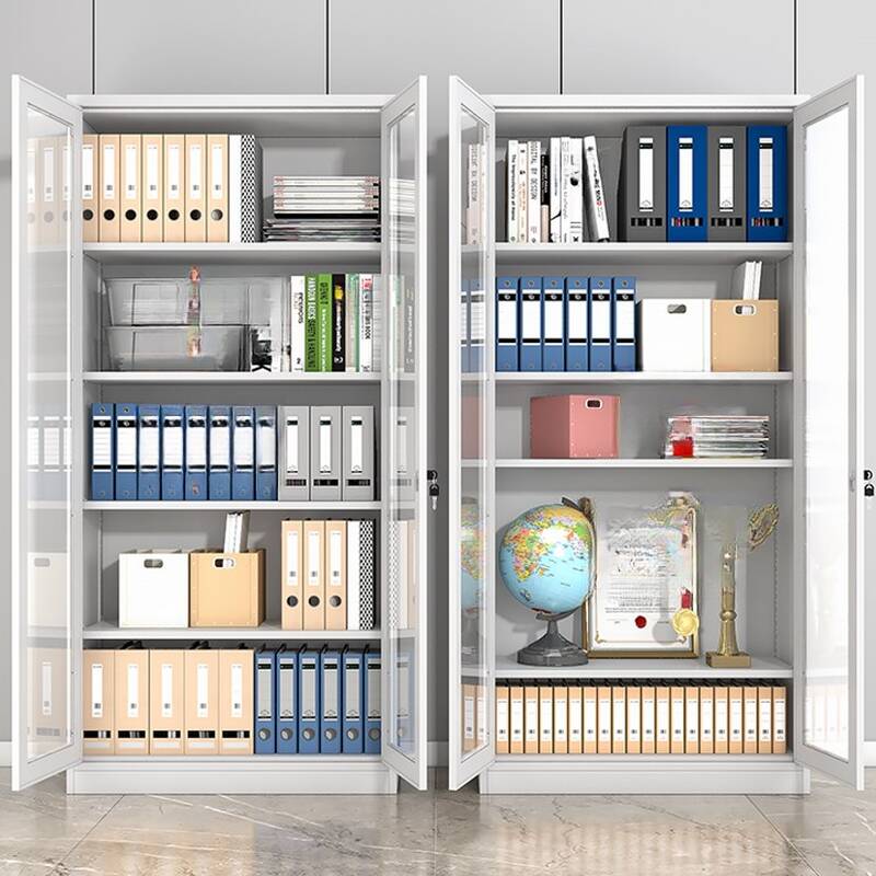 Chalk Steel Filing Cabinet Console with Rust Resistant Locker and Adjustable Shelving, Featuring Locking Door and 1-Wide Compartments