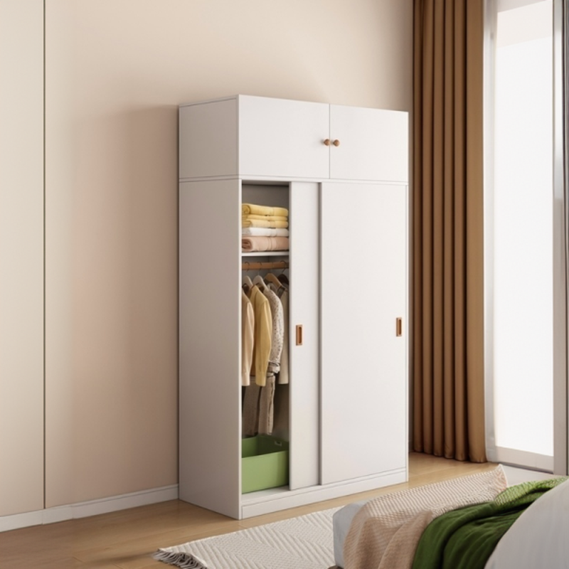 Modern Reclaimed Wood Armoire Cabinet with Soft Close Door, Interior Shelves, and Clothing Rod