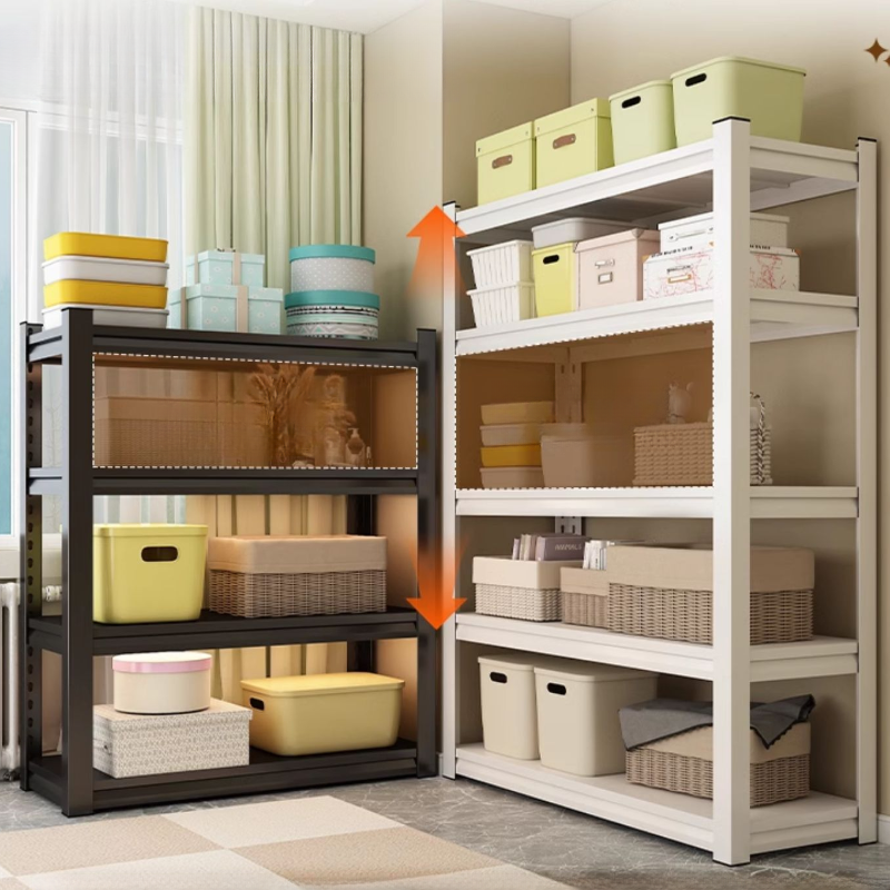 Modern Warehouse Shelving Rack with Steel Frame, Adjustable Shelves, and Independent Installation