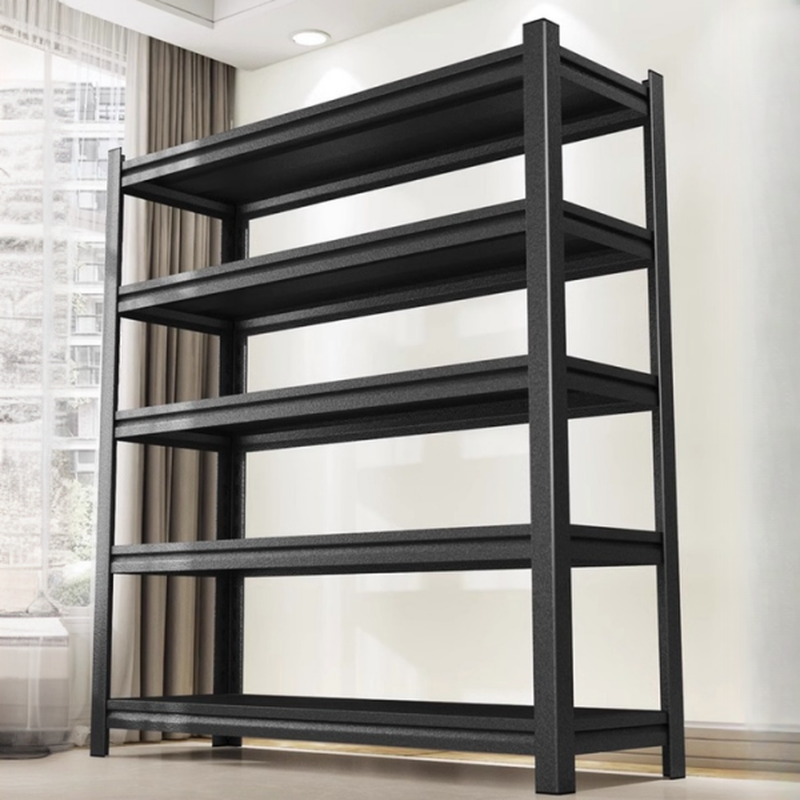 Ink Modern Warehouse Shelving Rack with Steel Frame and Adjustable Shelves, Independent Installation