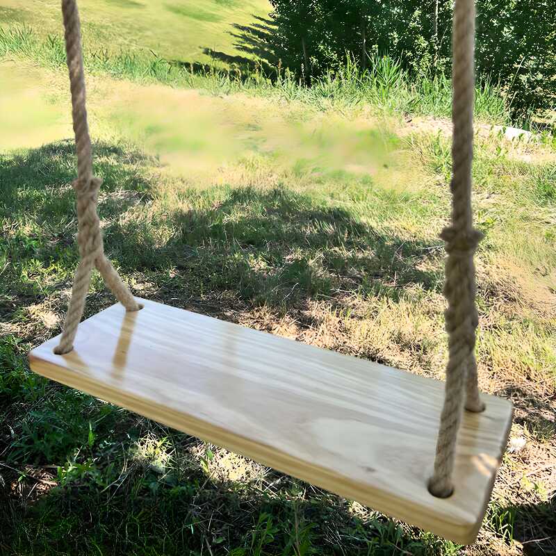 Old School Natural Colour Wooden Hanging Porch Swing for 2 with Chain