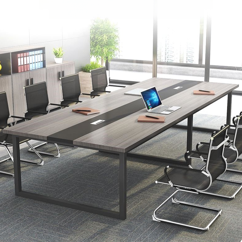 Art Deco Twist-resistant Rectangle Meeting Table for 12 with Manufactured Wood Top