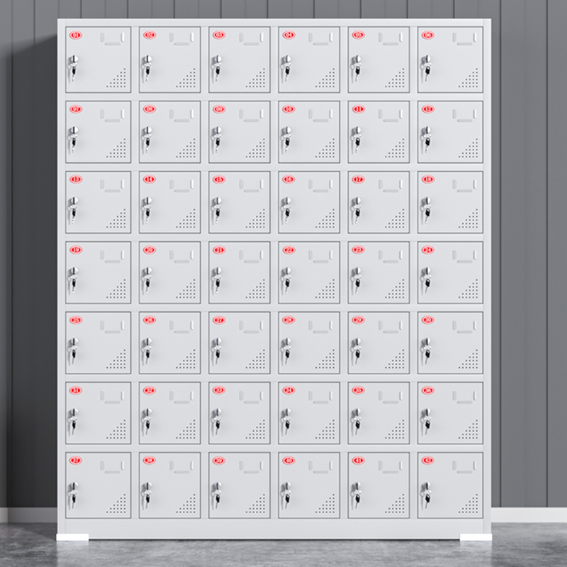 Modish Dove Grey 5-Wide or more/4-Wide/2-wide Cell Phone Lockers with Ventilated Door, 10 or More Compartments/6 Compartments/9 Compartments and Key/Personalization or Monogramming Lock
