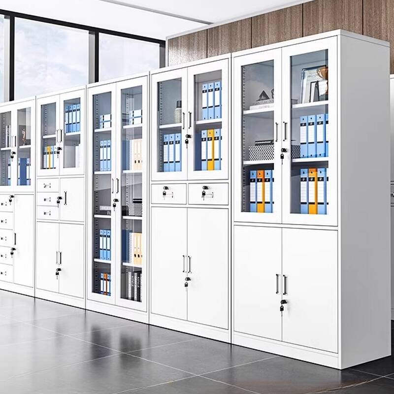 Chalk Steel Office Storage Unit with Corrosion Resistant Durability, Hutch, Flexible Shelf, Locking Door, and 1-Wide Compartment