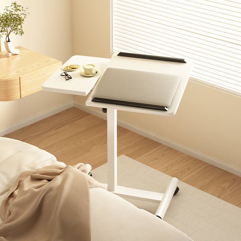 Casual Wood 1 Tier Laptop Cart with Lifting Airlift, Stand Vertical Installation, and Tilt