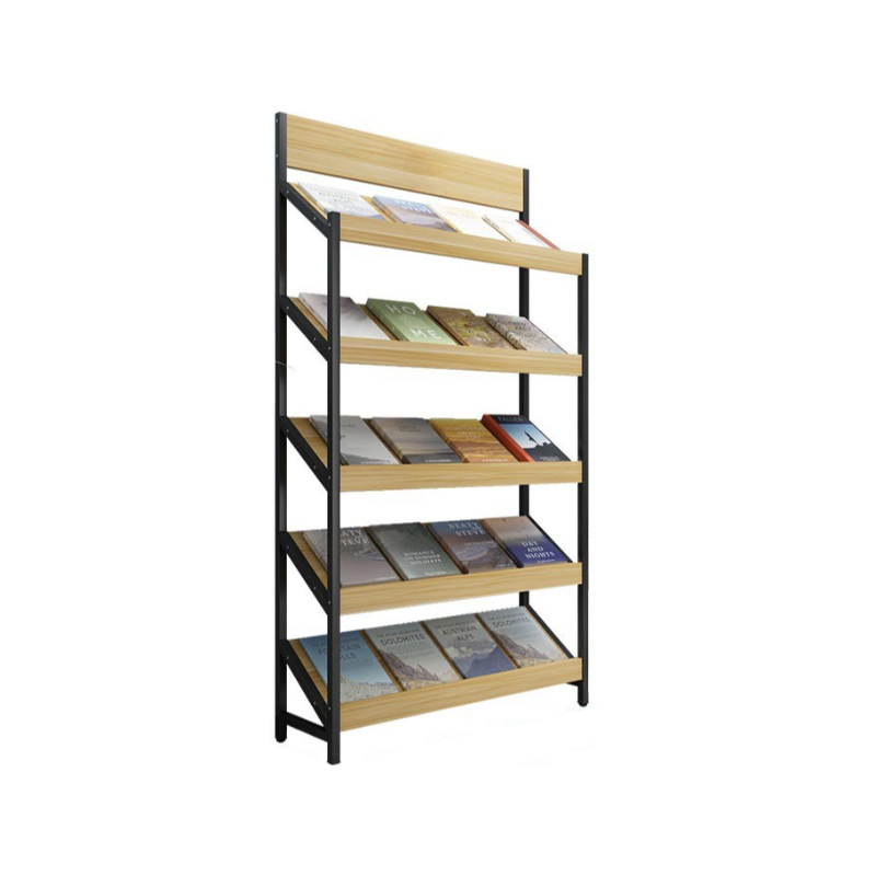 Modern Unfinished Colour Iron Magazine Organizer with Shelves, Freestanding Design, 15 in & Above Length, 10 in & Above Height