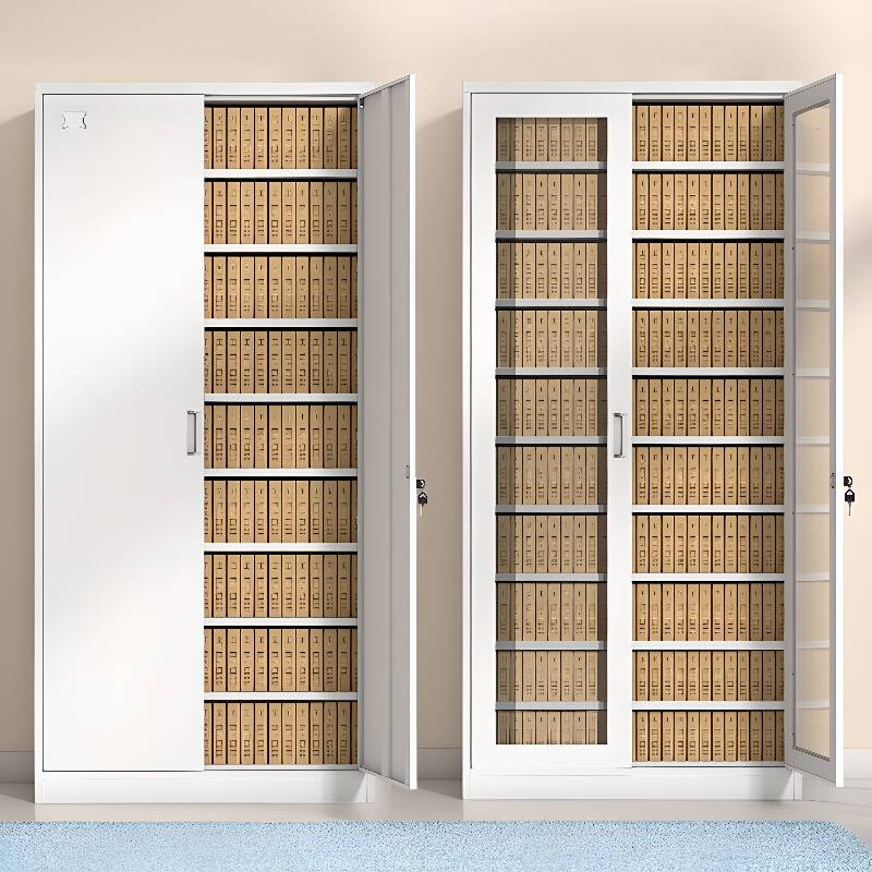 Casual Steel Office Storage Furniture, Warp-free with Closet, Adjustable Shelving, Locking Door, and 1-Wide Compartment