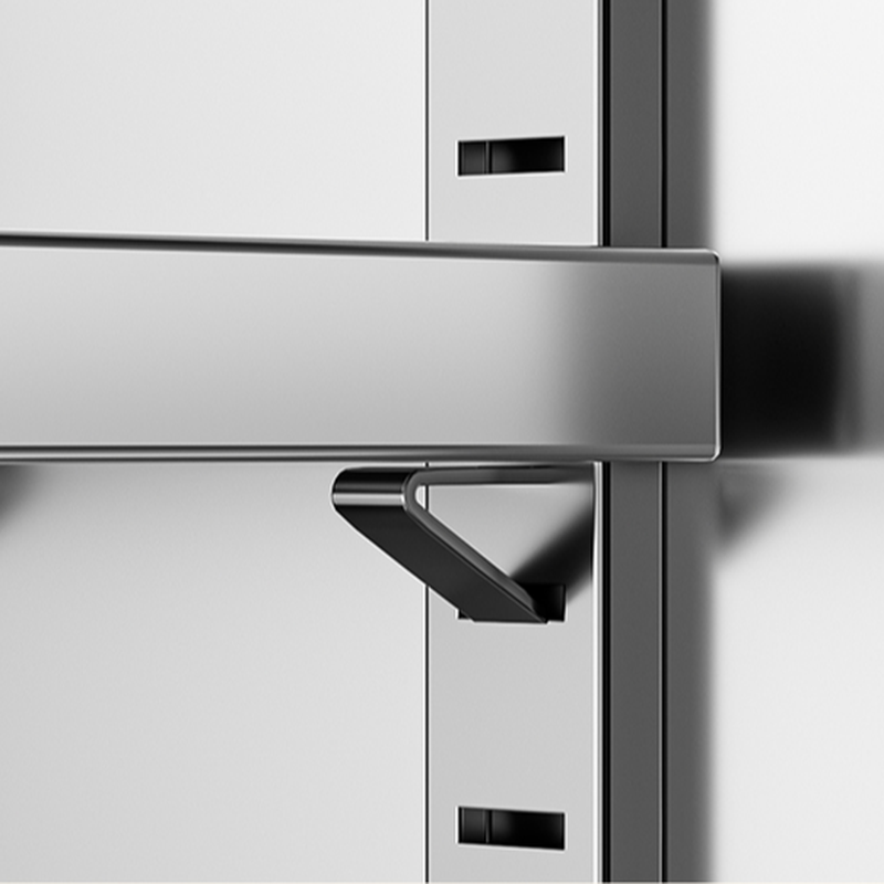 Silver Stainless Steel Office Storage Furniture, Rust Resistant with 1-Wide/2-Wide/3-Wide Compartments