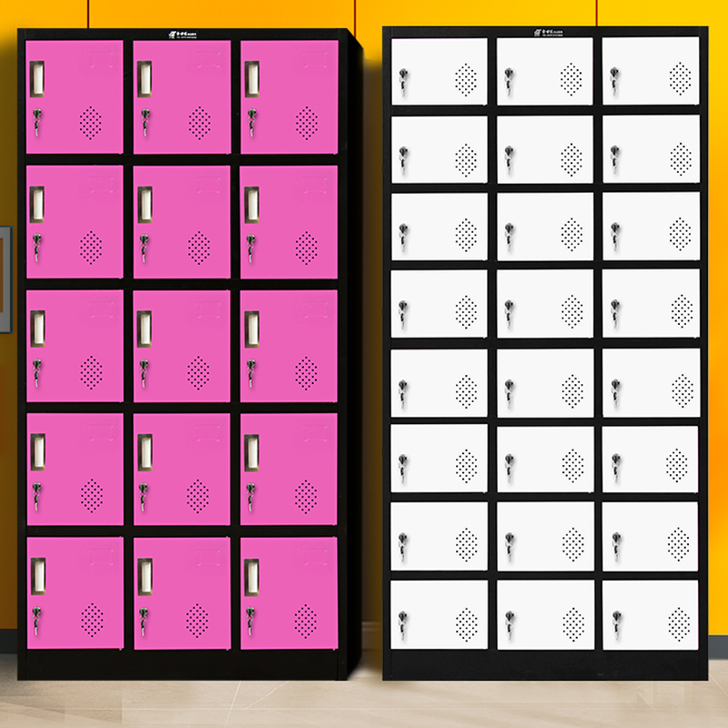 6 or More 5-Tier Employee Lockers with Installation Required and Full Assembly Needed, Featuring Shoe Storage, Ventilated Doors, and 3-Wide Compartments