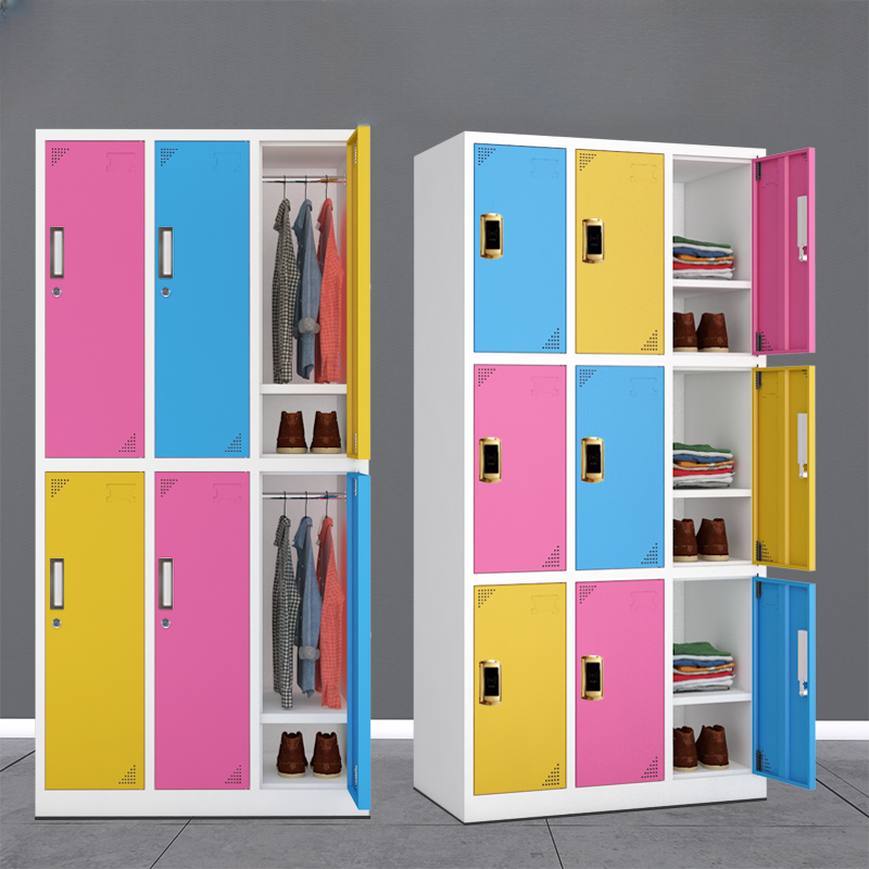 2-tier/3-layer/4-tier Chalk 3-Wide/2-Wide Installation Required Gym & Locker Room Lockers with Ventilated Door and 9 Compartments/6 Compartments/4 Compartments, Full Assembly Needed