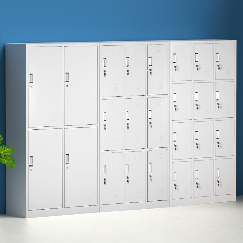 Chalk Alloy 6 or more Tier Gym & Locker Room Lockers with Installation Required and Partial Assembly, Featuring Shoe Storage and 3-Wide Compartments
