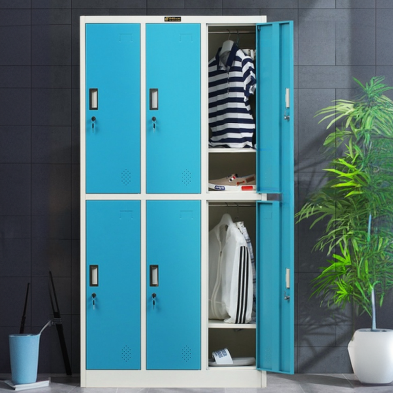 3-layer/2-layer Employee Lockers with Installation Required and Full Assembly Needed, Featuring Shoe Storage, 9 Compartments/6 Compartments, 3-Wide, and Locker Base