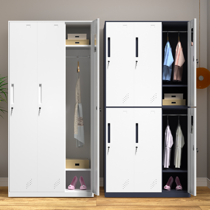 Steel 2-layer/4-layer/6 or More Tier Employee Lockers with Installation Required, Partial Assembly, Shoe Storage, 10 or More Compartments, and 3-Wide