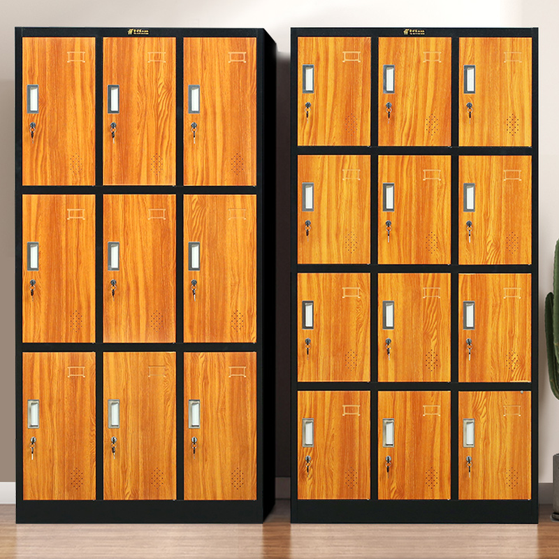 2-layer/3 Tiers 3-Wide/2-Wide Employee Lockers with Shoe Storage & 9 Compartments/Six Compartments/Four Compartments, Installation Required, Full Assembly Needed