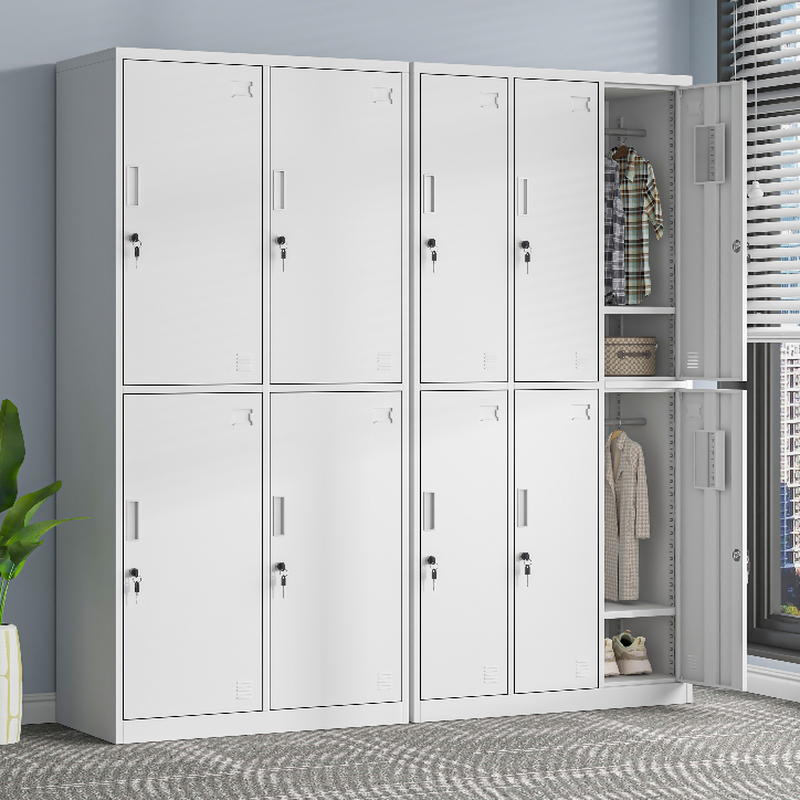 White 5 Tiers/4 Tiers/3-tier 3-Wide/2-Wide Employee Lockers with Lock, Name&number Plate, Locker Base & 10 or More Compartments/Nine Compartments/8 Compartments