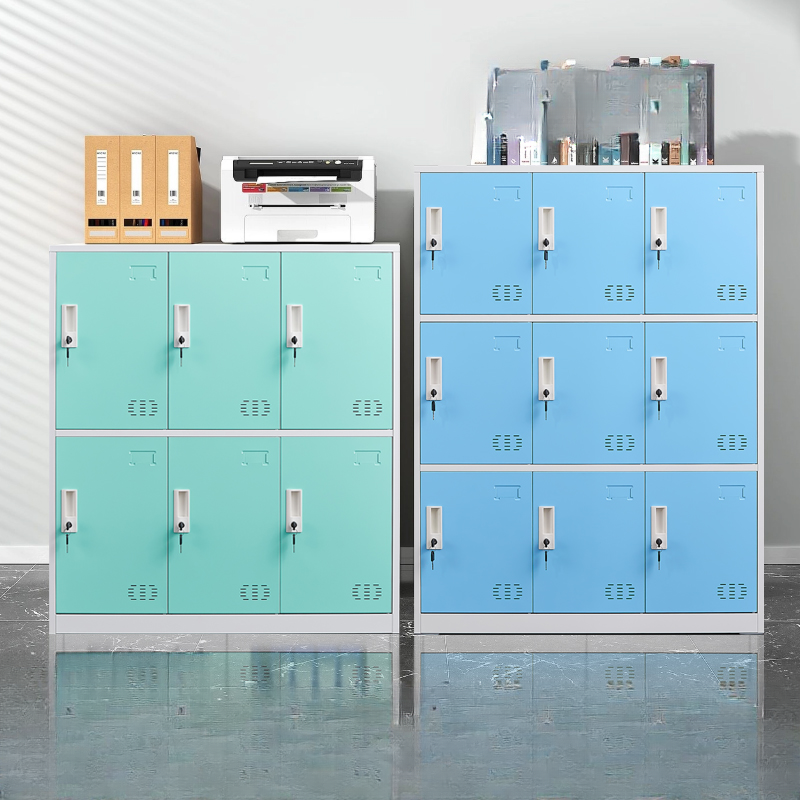 2-tier/3-tier/4-tier Employee Lockers with Installation Required and Partial Assembly, Featuring Four Compartments/Nine Compartments/10 or More Compartments, 3-Wide/2-Wide, Lock and Locker Base Includ