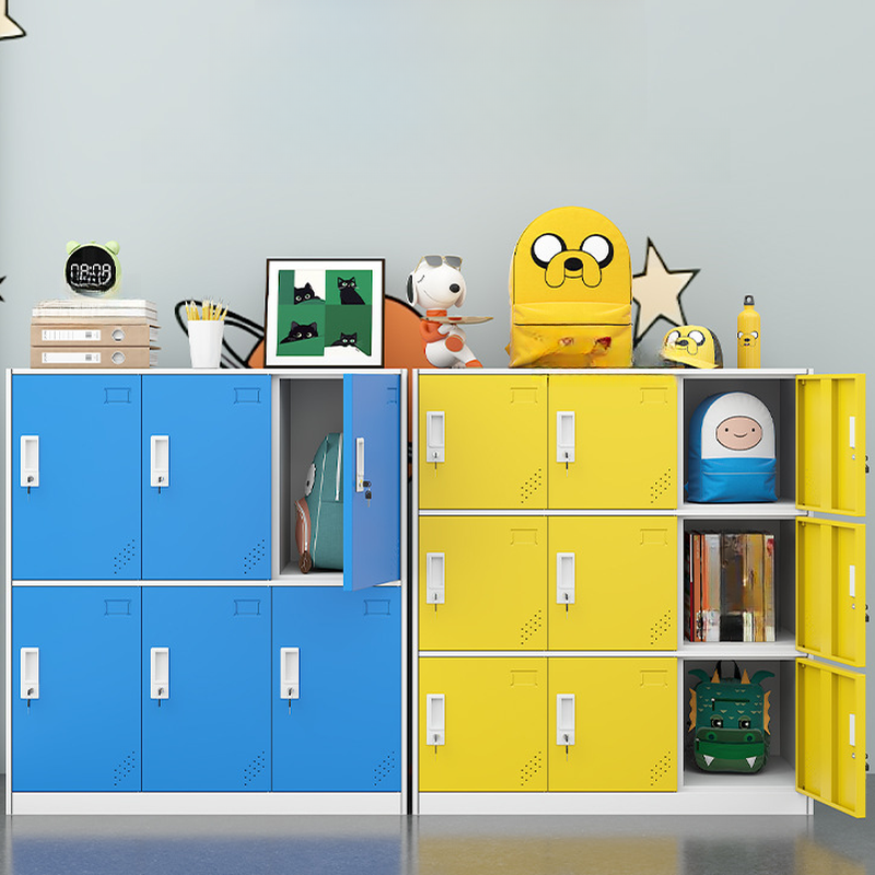 2-layer/4-layer/3-layer School Lockers with Installation Required and Full Assembly Needed, Ventilated Door, 10 or More Compartments/9 Compartments/6 Compartments, 3-Wide/2-Wide