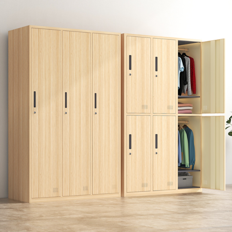 2-tier/3-layer Employee Lockers with Installation Required and Full Assembly Needed, Featuring Four Compartments/6 Compartments/Nine Compartments, 3-Wide/2-Wide, Lock, and Locker Base Included