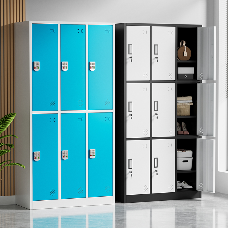 3-layer/4-layer/2-layer Employee Lockers with Installation Required, Partial Assembly, Shoe Storage, Ventilated Door, 10 or More Compartments/9 Compartments/6 Compartments, 3-Wide