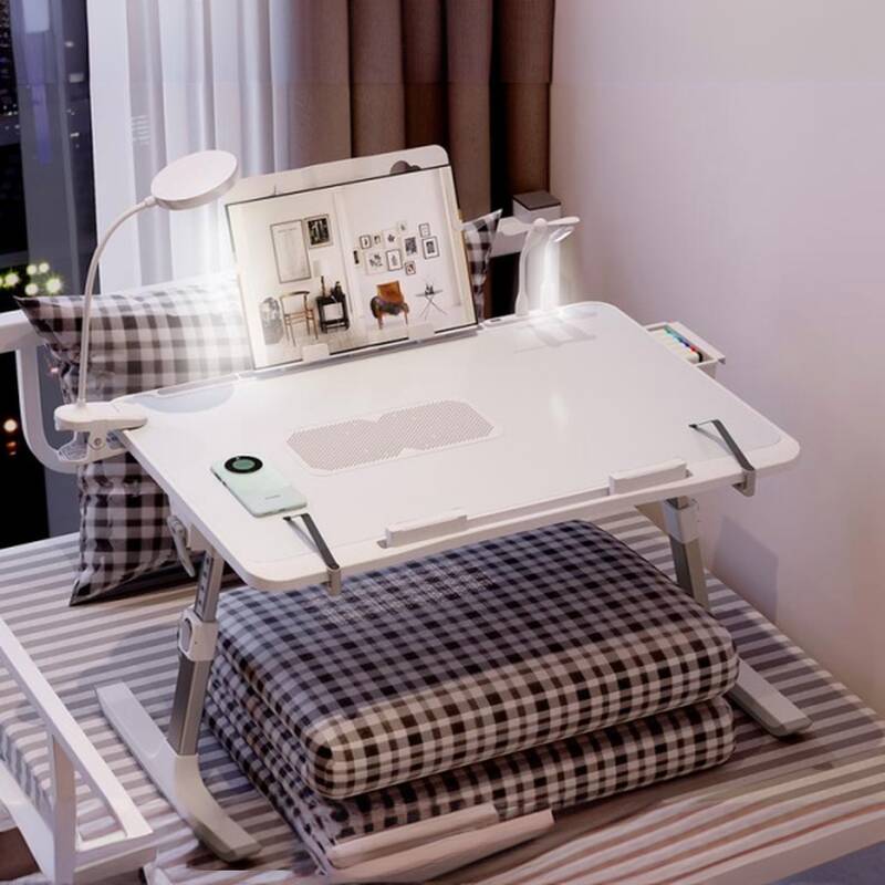 Notebook Holder with Swivel, Pop Up Foldable Compartment, Table Installation, 1 Outlet