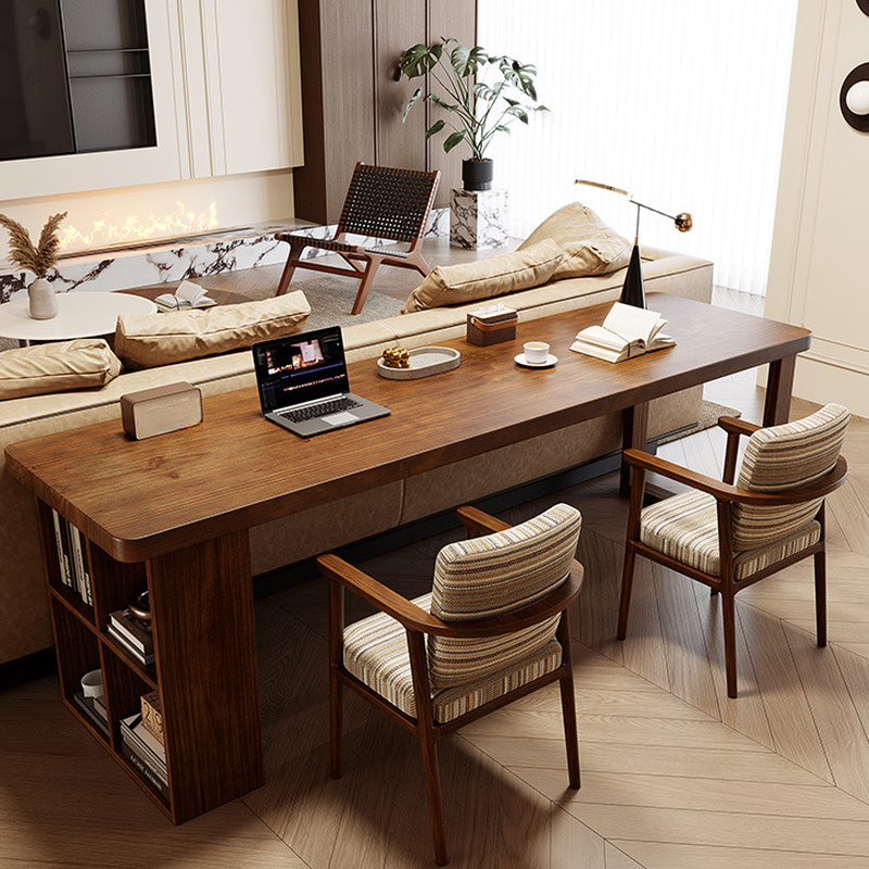 Auburn Modern Simple Style Meeting Table, Anti-stain Rectangle Top for 6-person Seat/Seats 8/Seats 4, Solid Wood Tabletop