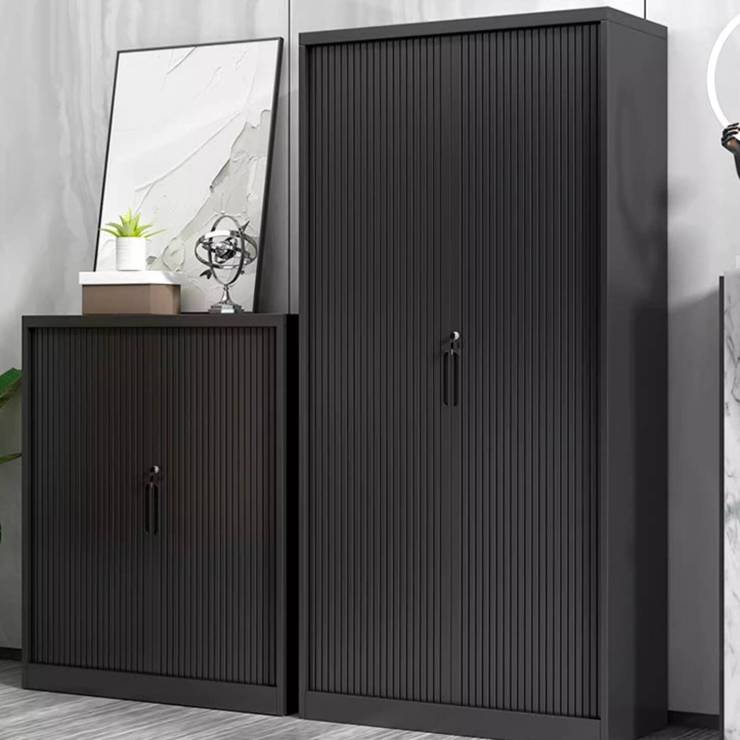 Steel Office Storage Furniture/Base Cabinet, Rust Resistant Locker with Variable Shelf and Locking Door, 1-Wide