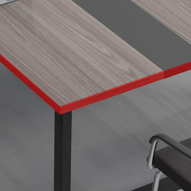 Dove Grey Simple Rectangular Office Conference Table for 12/6/12 with Manufactured Wood Top