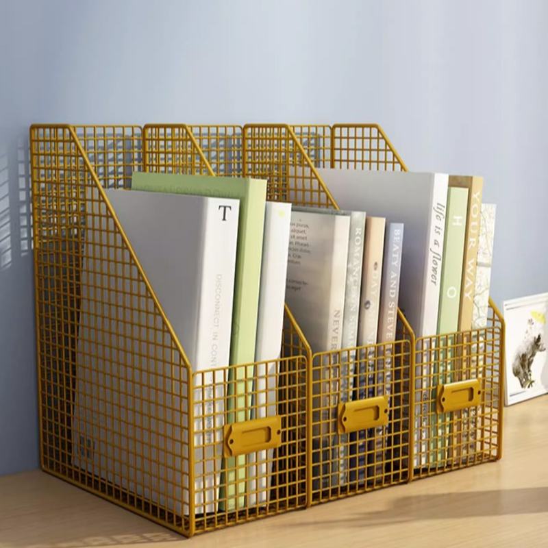 Modern/Lavish Metal Magazine Rack with Length 11 To 15 in/7 To 11 in, Height 10 in & Above, Unattached, and Divider