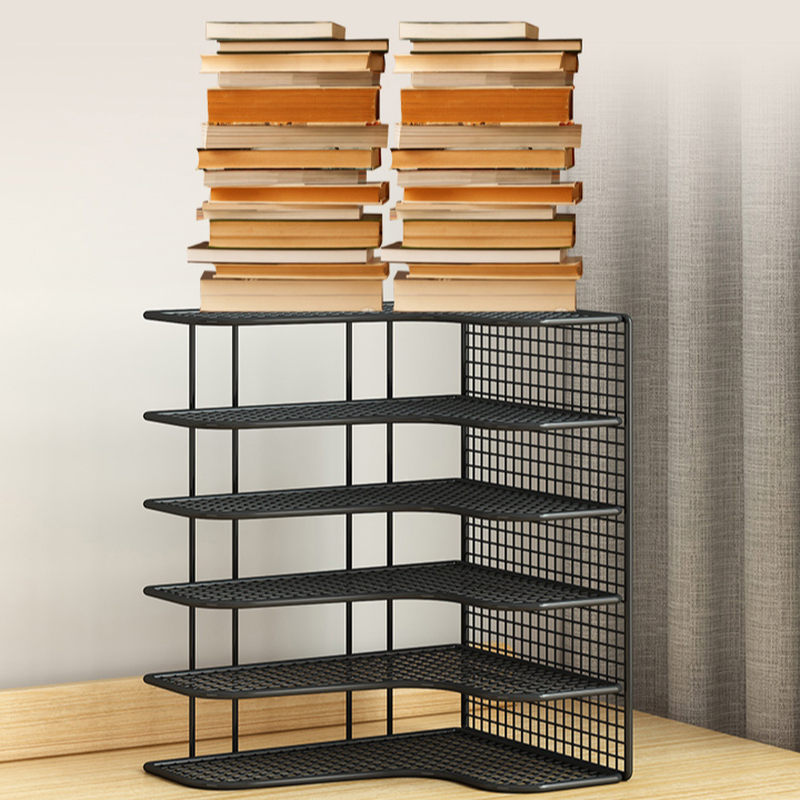 Modern Metal Magazine Rack, 11 To 15 in/Up To 7 in/7 To 11 in Length, 10 in & Above Height, Unattached with Divider
