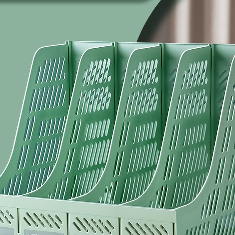 Modern Plastic & Acrylic Magazine Rack with 11 To 15 in Length and 10 in & Above Height, Unattached Free Standing with Divider