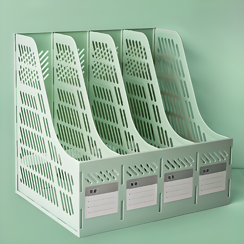 Modern Plastic & Acrylic Magazine Rack, 11 To 15 in Length, 10 in & Above Height, Unattached with Divider